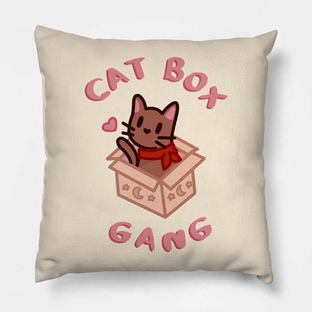 Cat Box Gang Pillow by MoonSugarCake