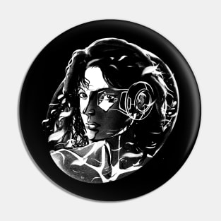 006/100 - Silhouette of a Cybergirl 2 Pin