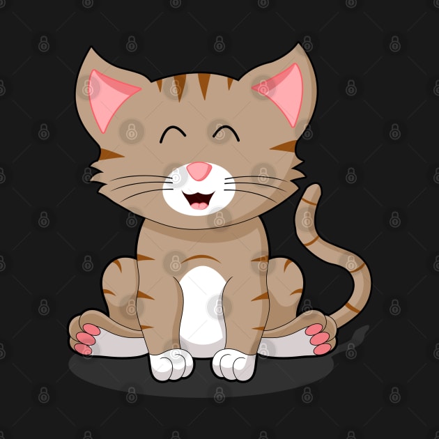 Cat kitten cuddly gift baby cat brown by auviba-design