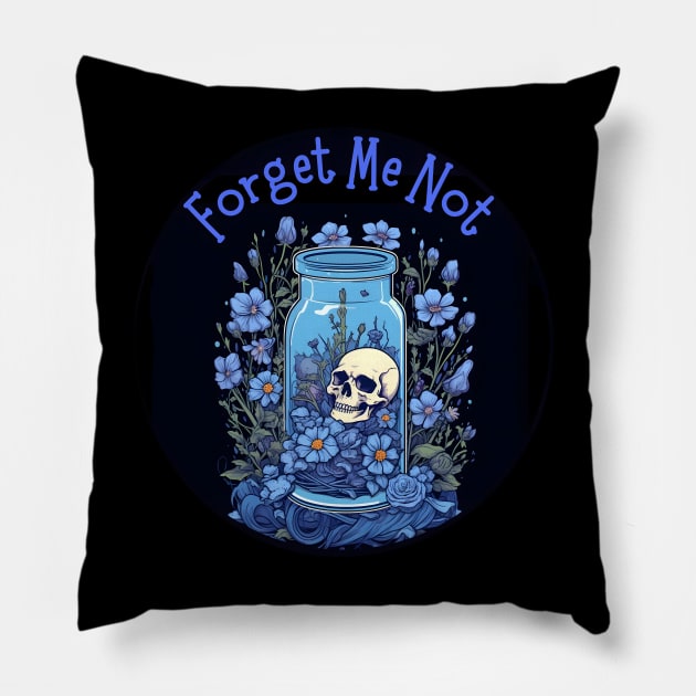 Forget Me Not Pillow by Kary Pearson