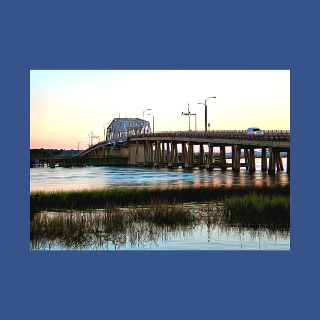 Beaufort Woods Memorial Bridge at Sunset by SeaChangeDesign