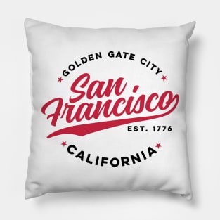 Vintage San Francisco California Golden Gate City USA Pillow