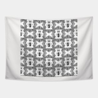 Bee Neck Gator Black and White Queen Bee Beekeper Tapestry