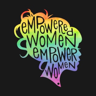 Feminist Empowered Women March Colorful Rainbow T-Shirt