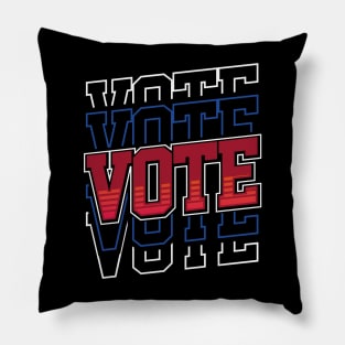 Vote Repeated Text Pillow