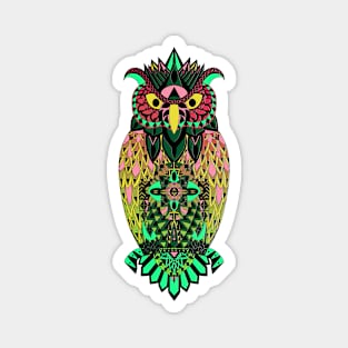 owl in bali pattern ecopop Magnet