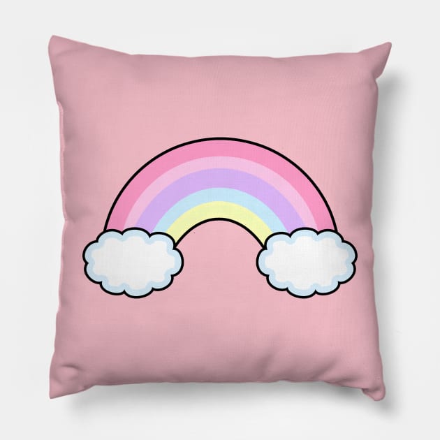 Pastel Rainbow | Sticker Collection Pillow by Danielle