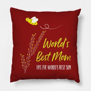 Mothers Day Worlds' Best Mom from Son Pillow