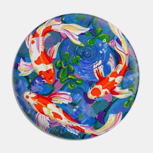 Koi - Acrylic koi fish painting Pin