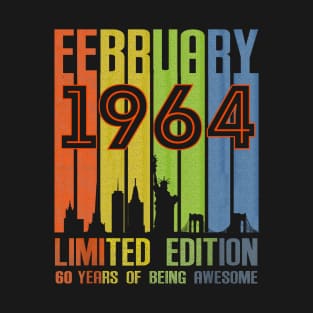 February 1964 60 Years Of Being Awesome Limited Edition T-Shirt