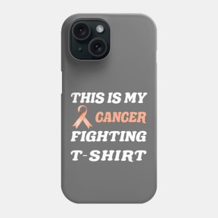 uterine Cancer peach Ribbon Fighting Phone Case