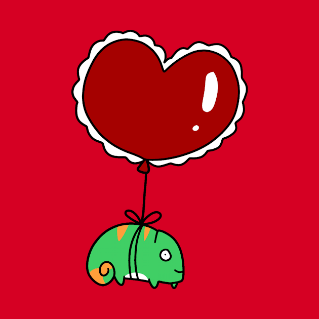 Heart Balloon Chameleon by saradaboru