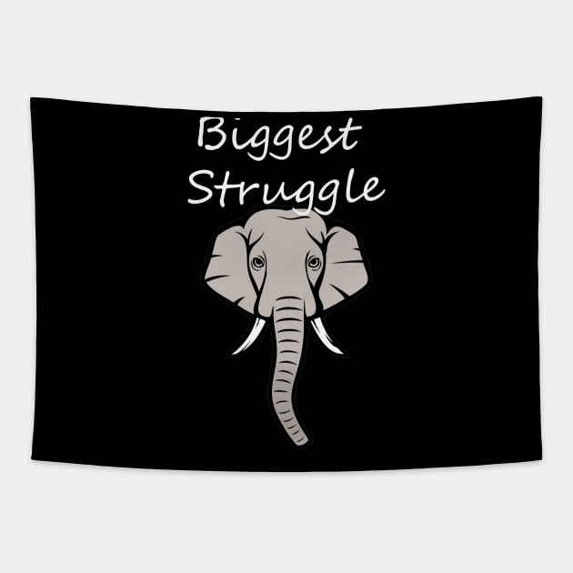 elephant biggest struggle animal Tapestry by LOVILOVI