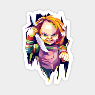 Chucky Doll Pop Art Magnet