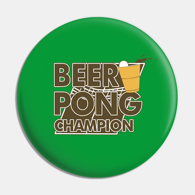 Beer Pong Champion | Beer Drinking Team Pin by Bersama Star