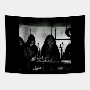 Eldritch Cult Members In The Lab Tapestry