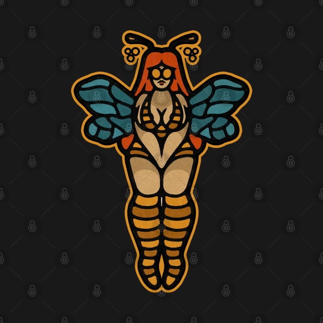 Lil pinup bee girl today, hope everyones doing good 👍 by OrgenTunggal