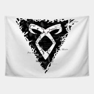 Shadowhunters rune / The mortal instruments - Angelic power rune feathers and words - Clary, Alec, Jace, Izzy, Magnus - Mundane Tapestry