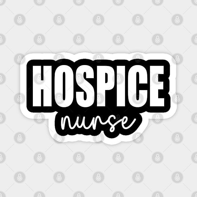 Retro Hospice Nurse Print For Nursing Student Hospice Nurse Magnet by WildFoxFarmCo