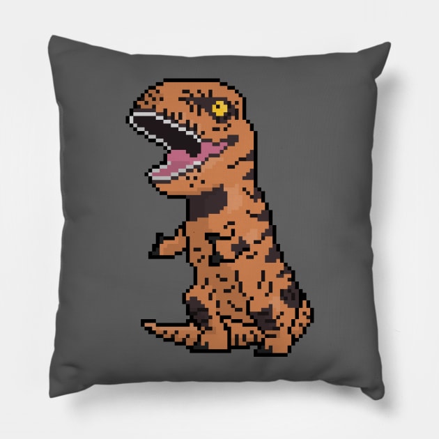 Pixely T-Rex Pillow by Caloy