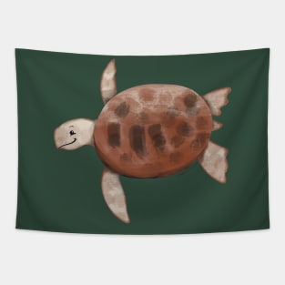 Happy Sea Turtle Tapestry