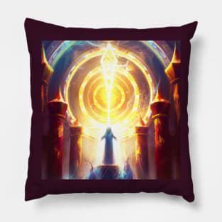 Mystic Light Radiates from Secret Temple Pillow