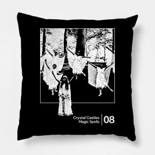 Crystal Castles - Magic Spells / Minimalist Style Graphic Design Pillow