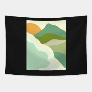 Minimal Landscape #11 - Modern Abstract Print Tapestry