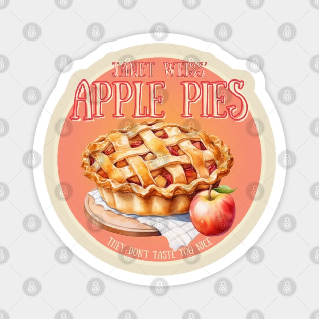 Janet Weiss' Apple Pies Magnet by Print Lilac