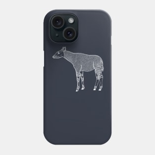 Okapi Drawing - African animal design Phone Case