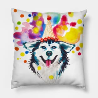 Happy husky Pillow