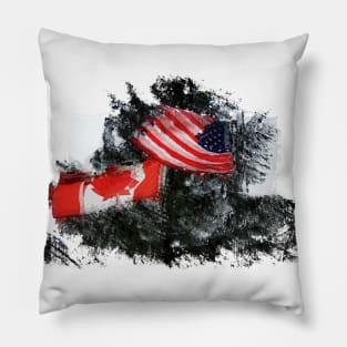 Neighboring Countries - Canada and USA Pillow