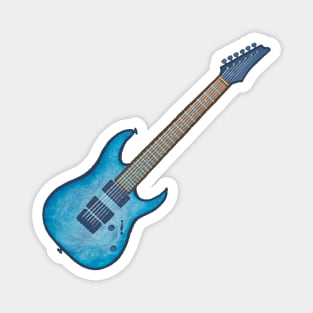 Blue burl electric guitar Magnet