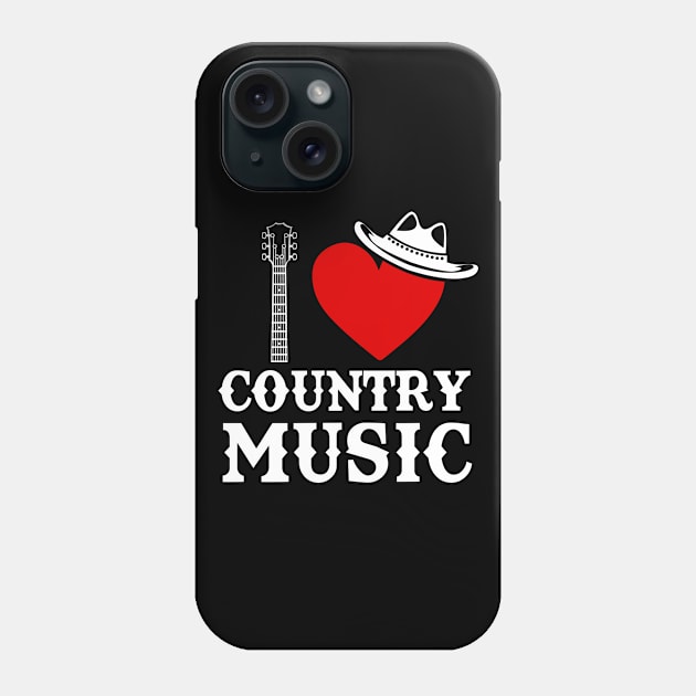 Country Music Heart Phone Case by Cooldruck