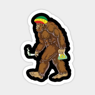 Stoner Bigfoot Weed Leaf Funny Cannabis Marijuana 420 Magnet