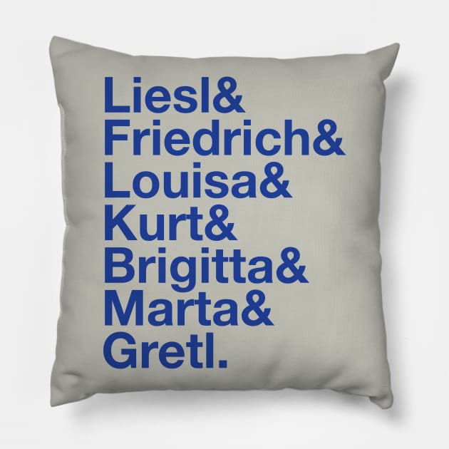THE SOUND OF MUSIC NAMES AMPERSAND Pillow by YellowDogTees