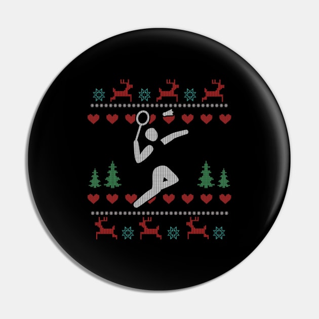 Ugly Christmas Badminton Pin by Shiva121