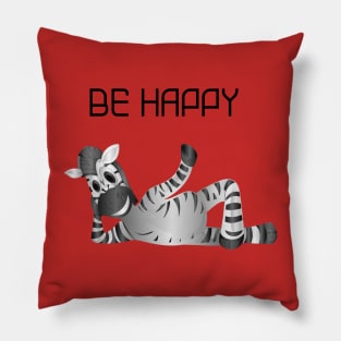 Be Happy With The Happy Zebra Pillow