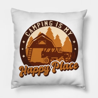 Camping Happy Place  P R t shirt Pillow