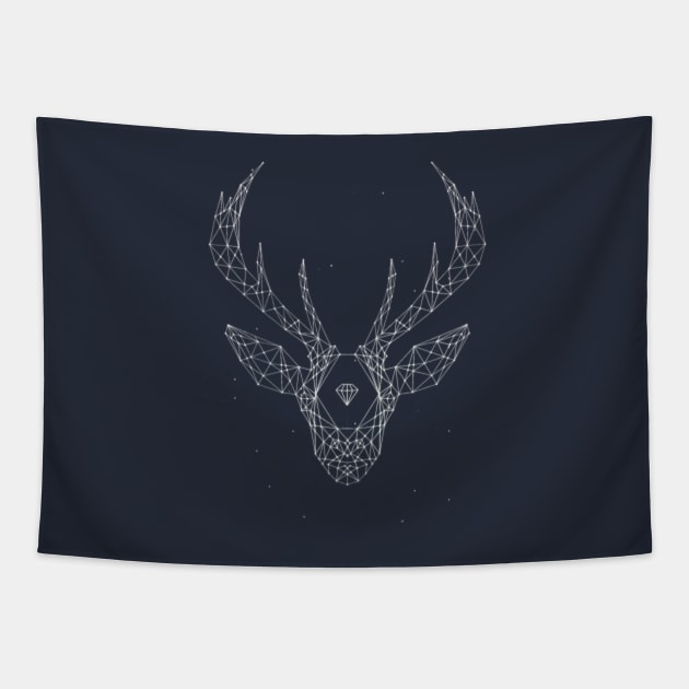 REINDEER CONSTELLATION Tapestry by ElzeroStudio