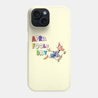 April Fools Day. Running prankster. Phone Case