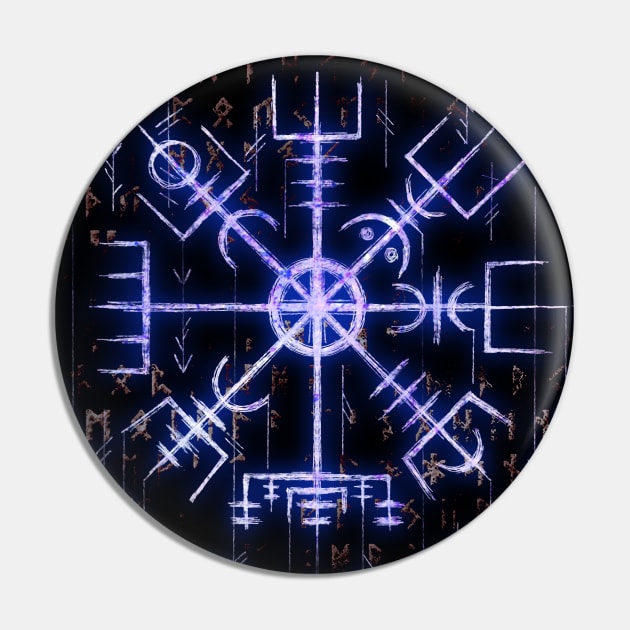 Viking Compass - Norse Mythology - Vegvisir Pin by Art of Arklin