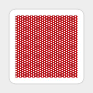 White dots in red background Magnet