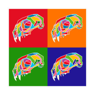 Pop Art Animal Skull Wpap Style 2 T-Shirt