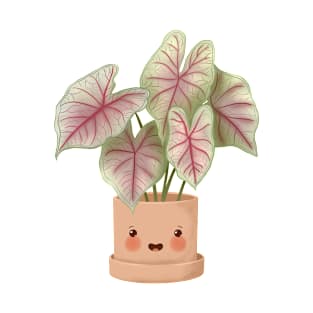 Cute Plant Illustration,Caladium Summer Breeze Illustration T-Shirt