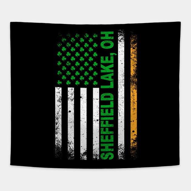 Ohio Irish American Flag Sheffield Lake Oh T Shirt Sheffield