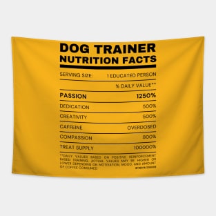 Dog Trainer Nutrition Facts Tapestry