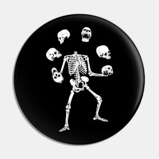 Juggling skull funny halloween Pin