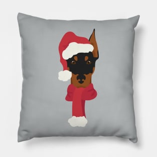 Doberman Christmas Dog Pillow