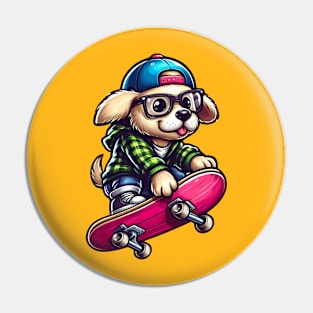 Pawsome Shredders: Funny Cute Dog Skaters Take the Streets Pin